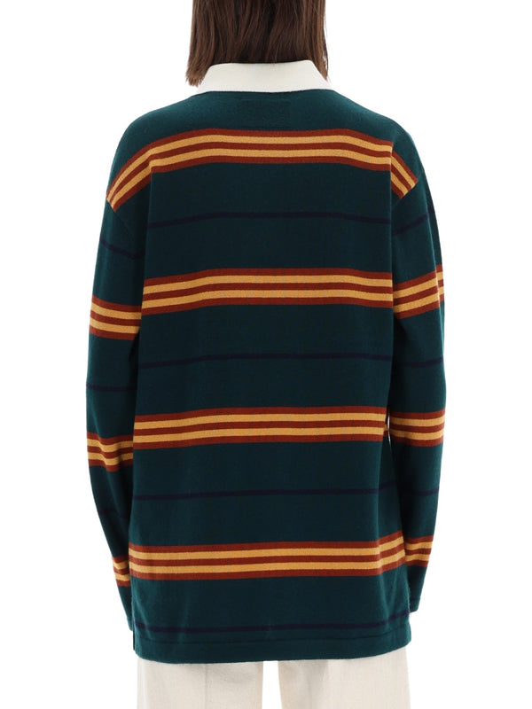 Multicolour Striped Rugby Polo Shirt Cashmere