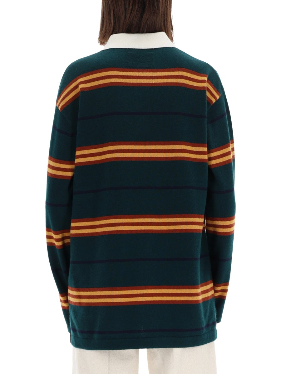 Multicolour Striped Rugby Polo Shirt Cashmere