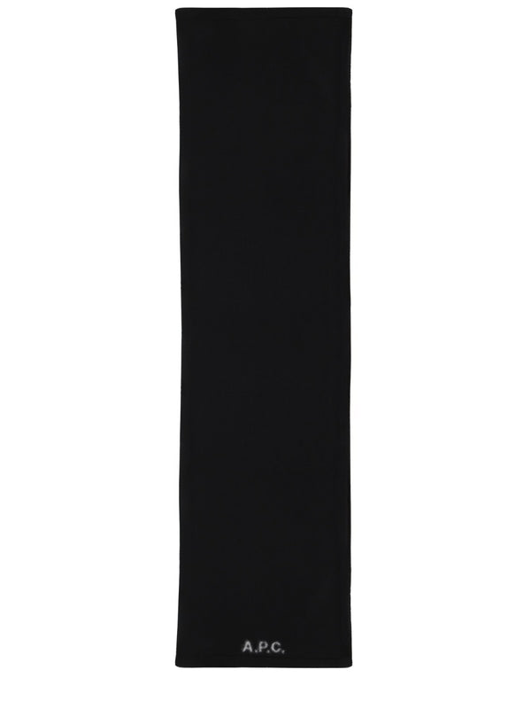 Wool Scarf Black Virgin
