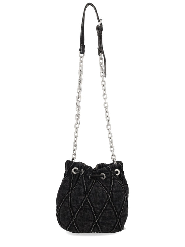 Charm-D Bucket S Bag Black Cotton Shoulder