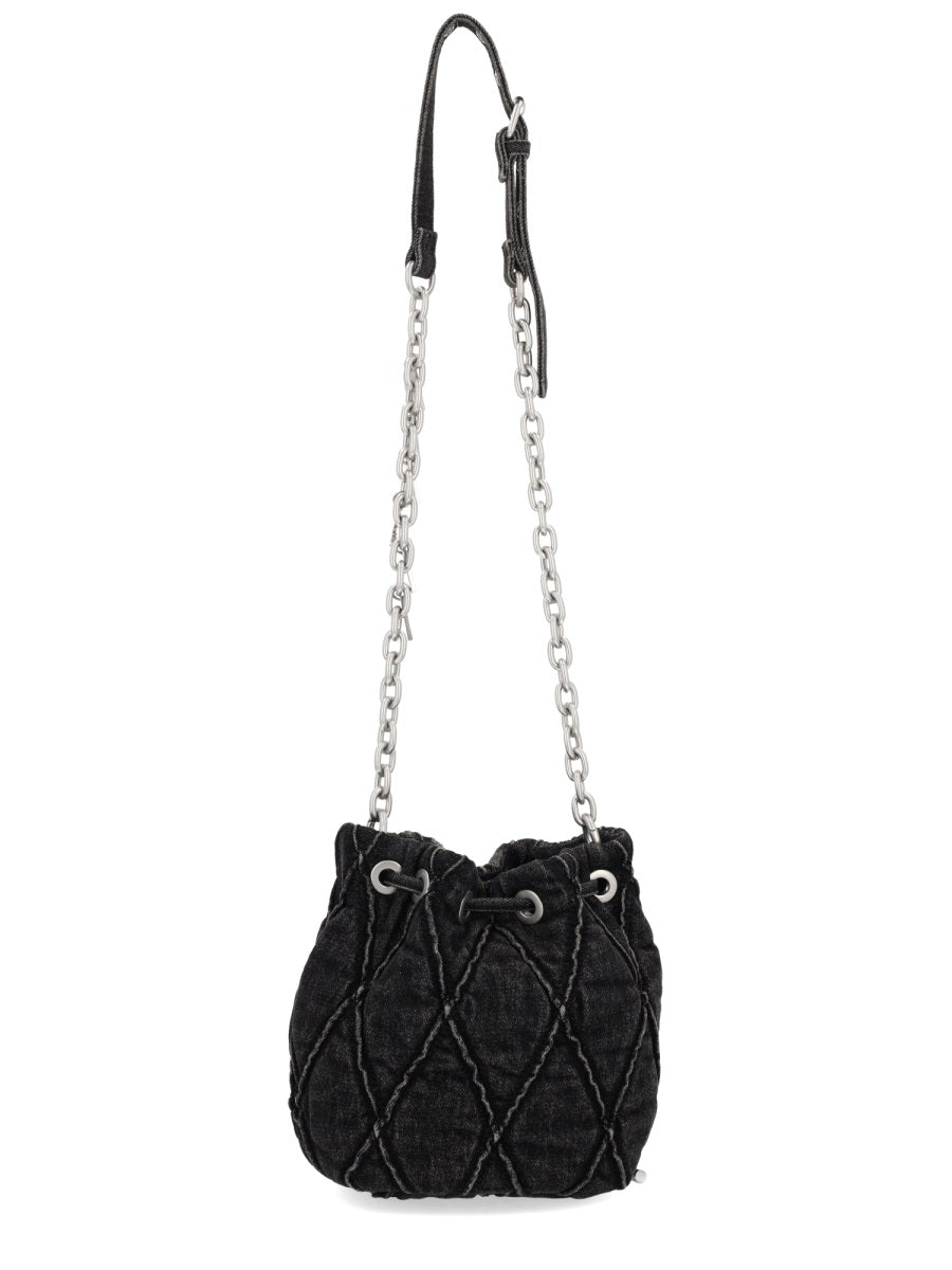 Charm-D Bucket S Bag Black Cotton Shoulder