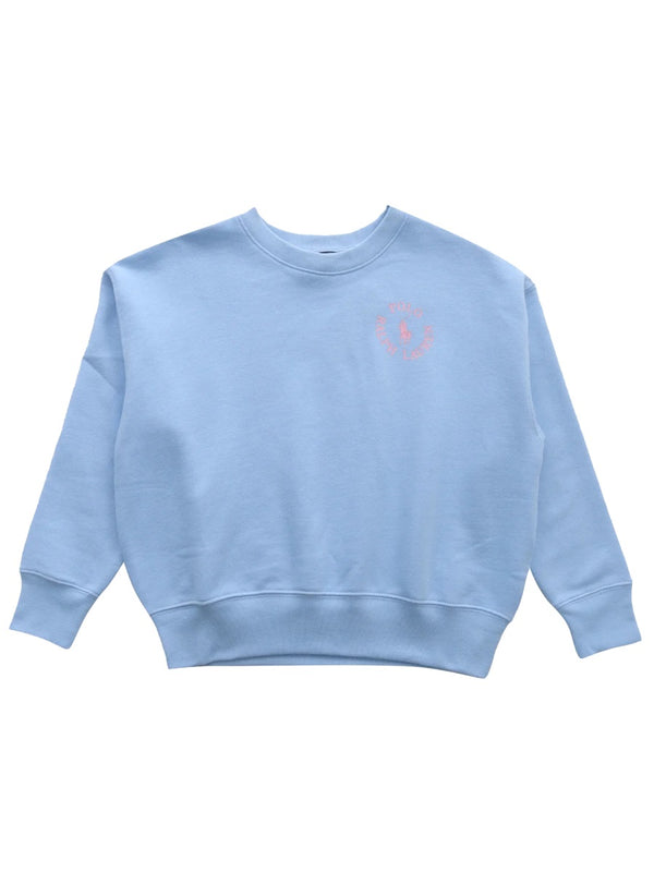 Sweatshirt Bubble Crewneck Baby Blue Cotton Sweatshirts