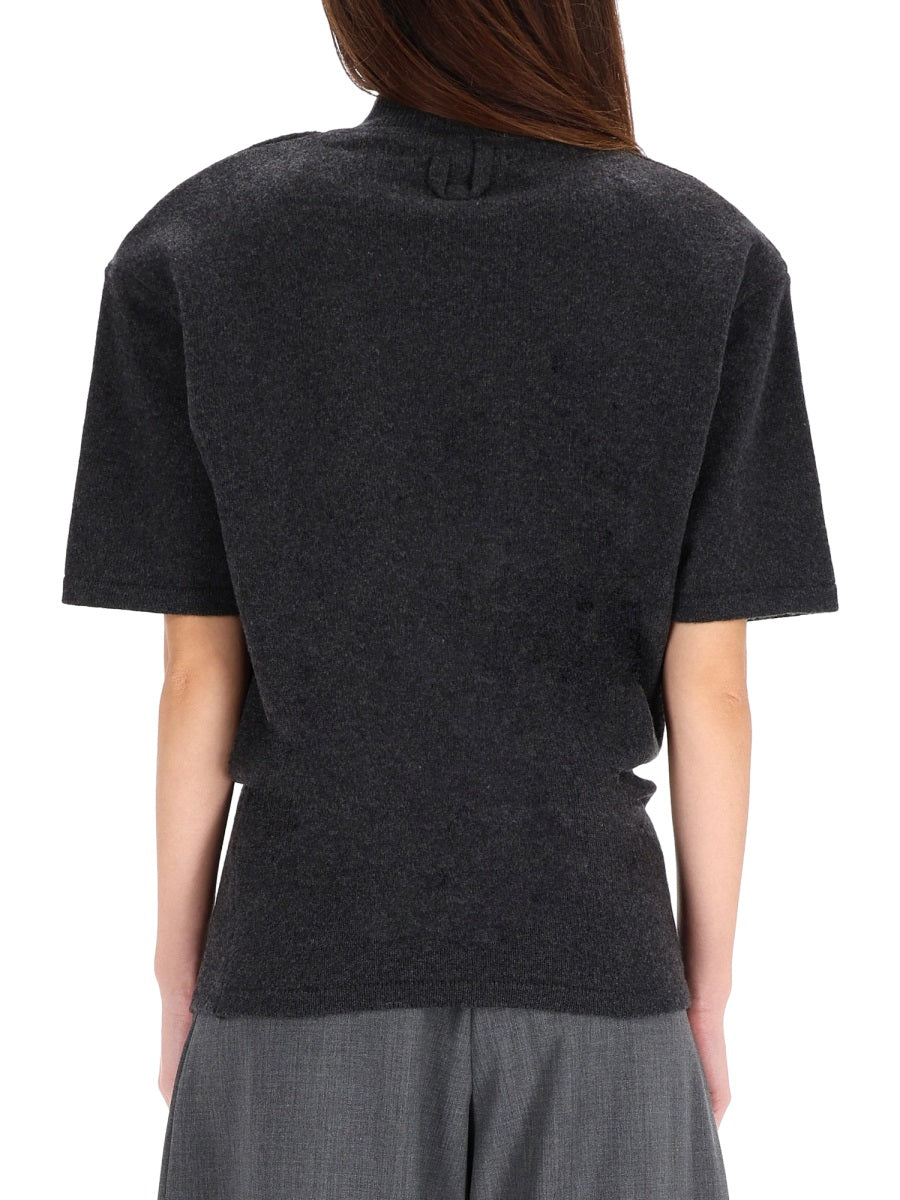 Chestnut Jersey Slim Fit Grey Wool Cashmere Jumpers
