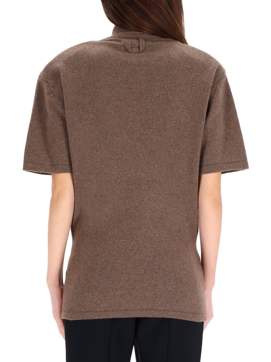 Chestnut Jersey Knit Brown Main: Wool Jumpers