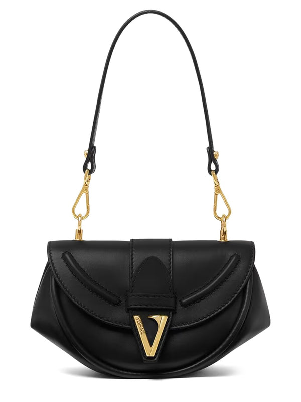 Virtus Bag Black Calf Leather Shoulder