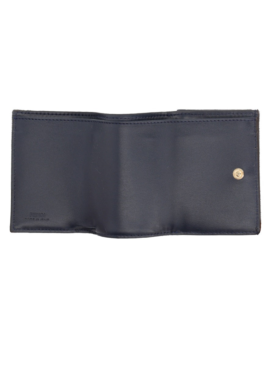 Wallet Trifold Baguette Black Cotton Polyester & Purses