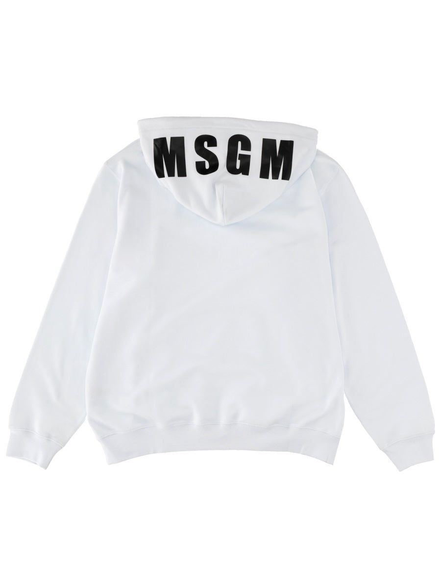 Sweatshirt With Logo White Cotton Sweatshirts