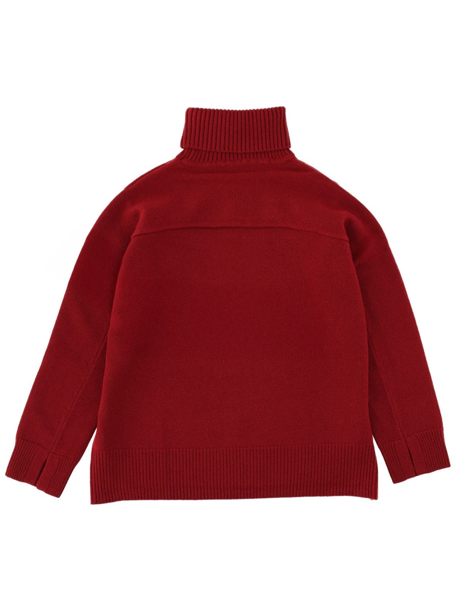 Turtleneck Sweater Bordeaux Wool Jumpers