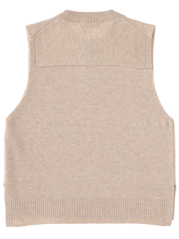 Wool Vest Beige Waistcoats & Gilets