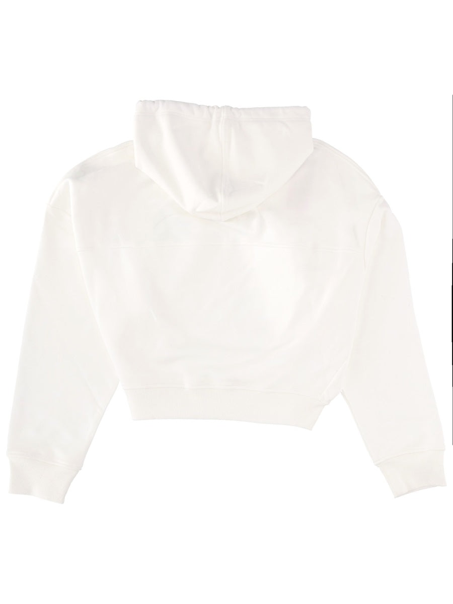 Sweatshirt With Logo White Cotton Sweatshirts