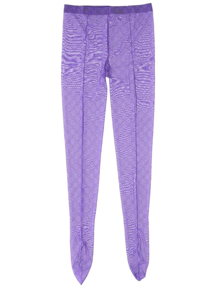 Fabric Tights Gg Purple Polyamide Socks