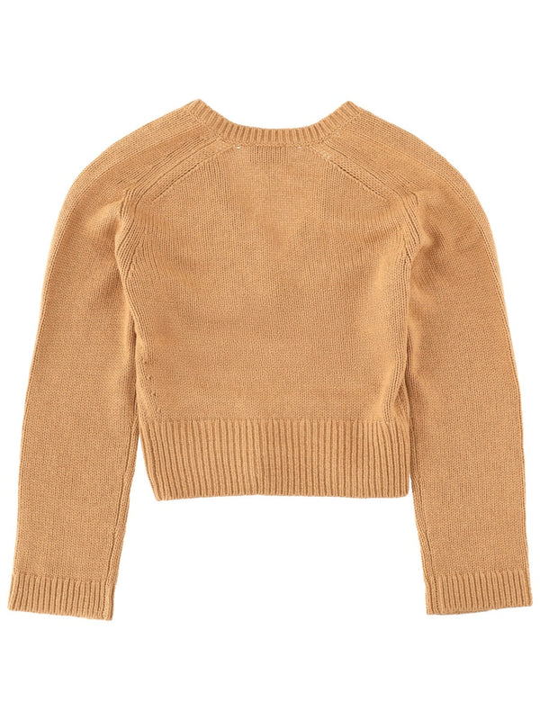 Wool Jersey Blend Jumper Beige Yak Jumpers