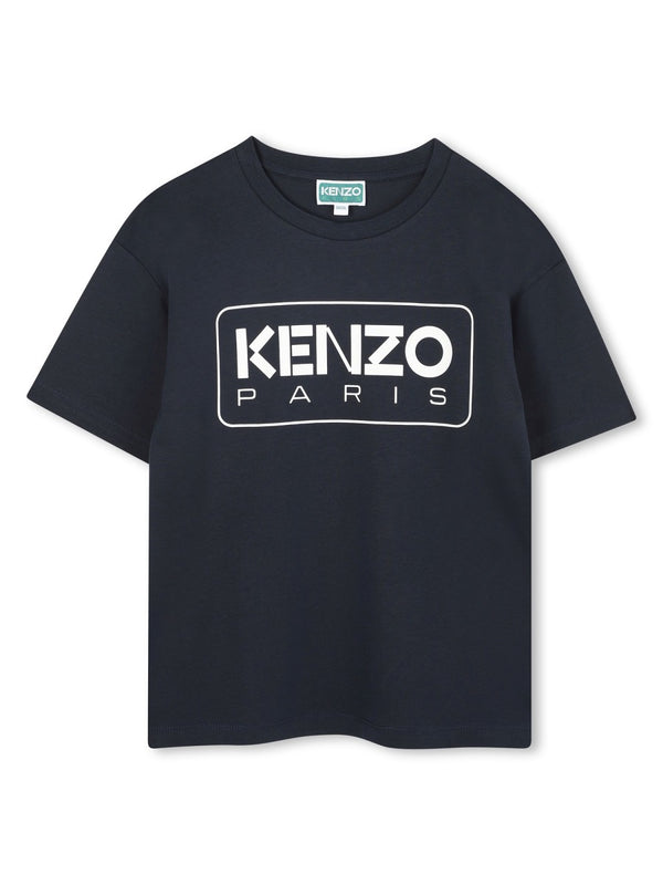 T-Shirt With Logo Blue Cotton T-shirts