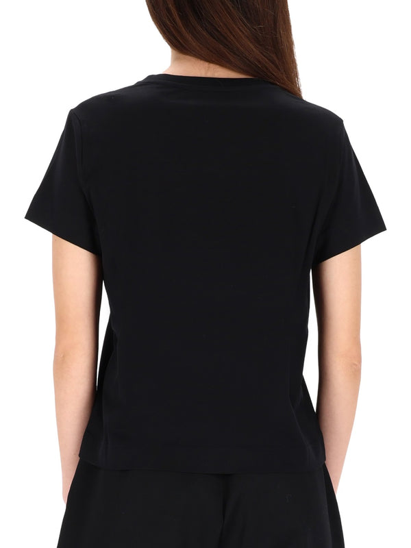 Black T-Shirt With Tape Detail Cotton T-shirts