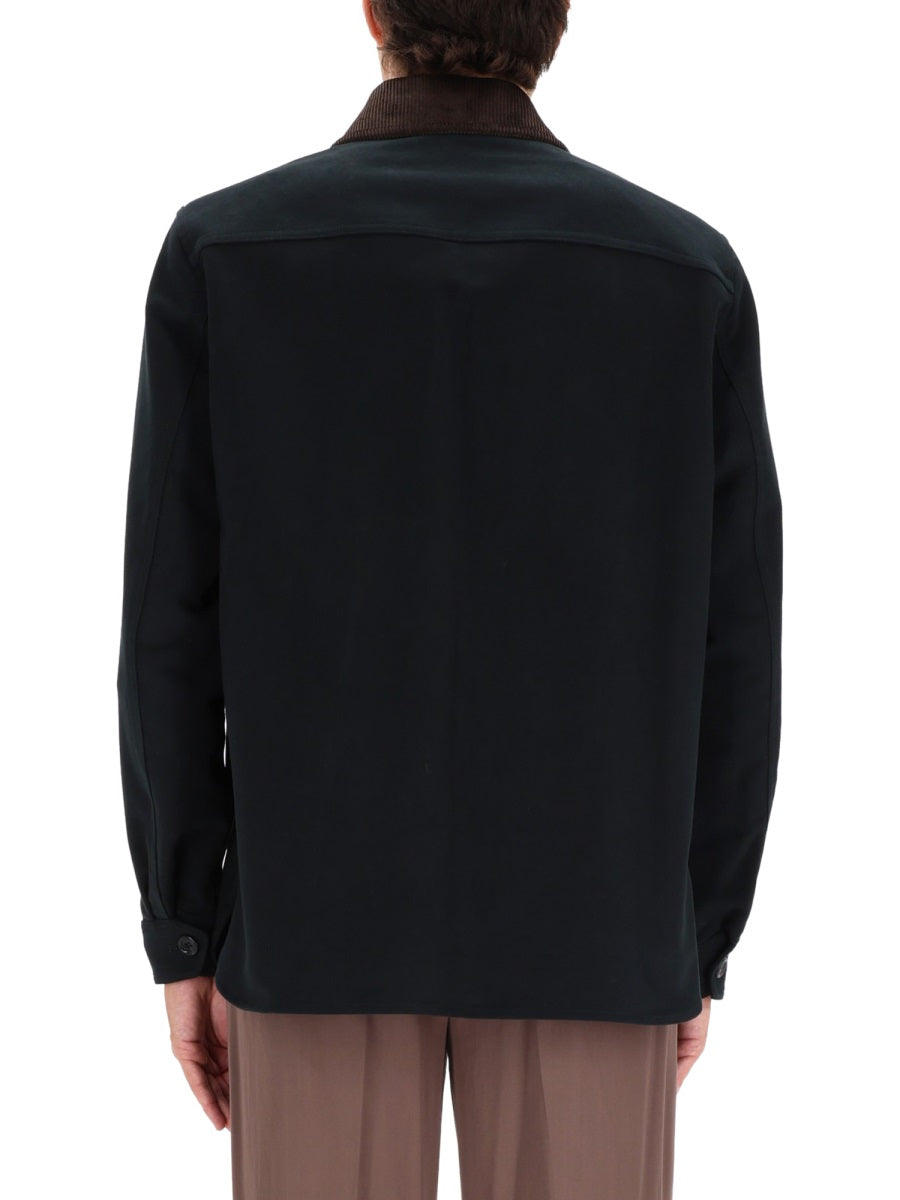 Jacket With Pegasus Detail Green Cotton