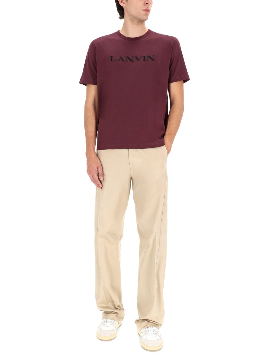 Logo T-Shirt Bordeaux Main: Cotton T-shirts