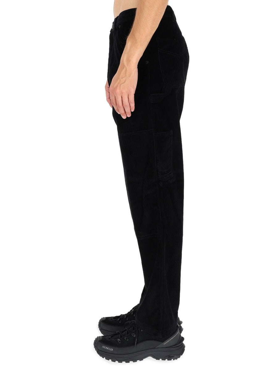 Ribbed Trousers Black Cotton
