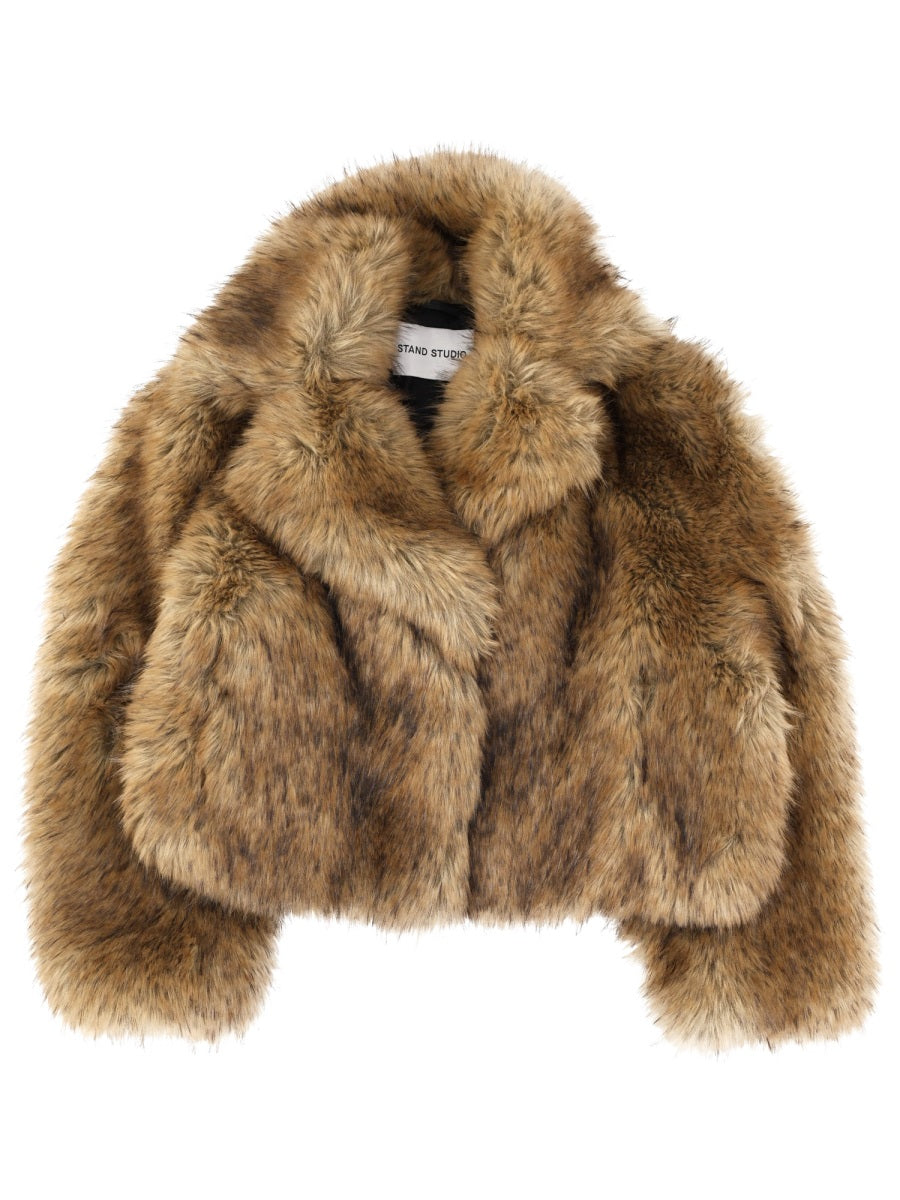 Oversize Beige Jacket Polyester