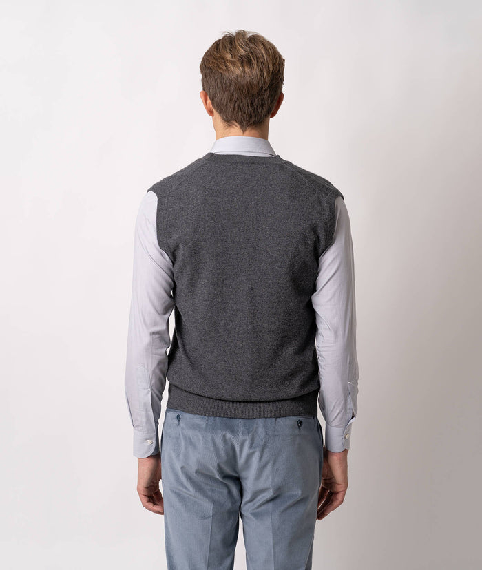Cashmere Gilet Minsk Navy Basic Light Kintwear