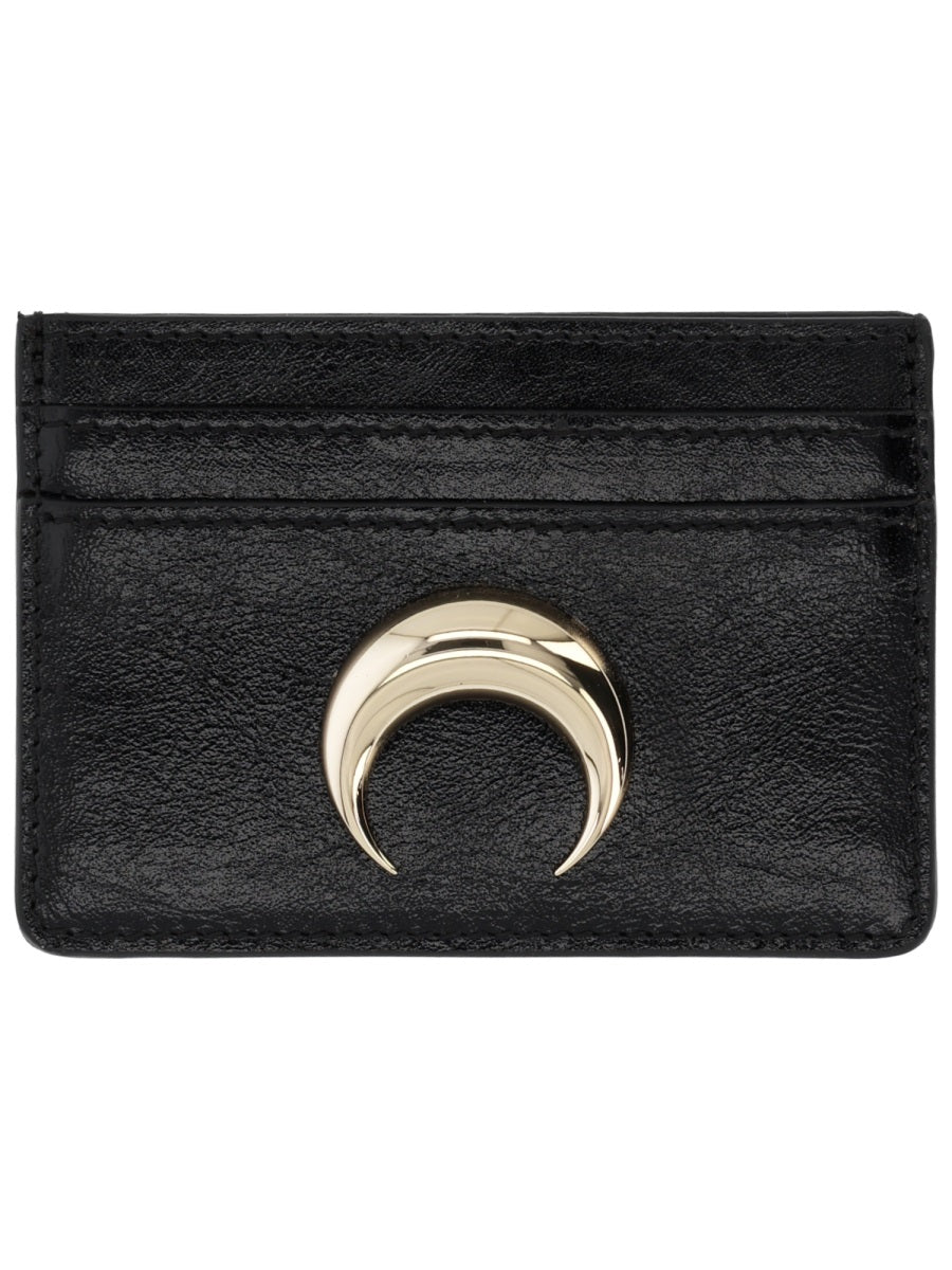 Logo Card Holder Black Leather Wallets & Purses