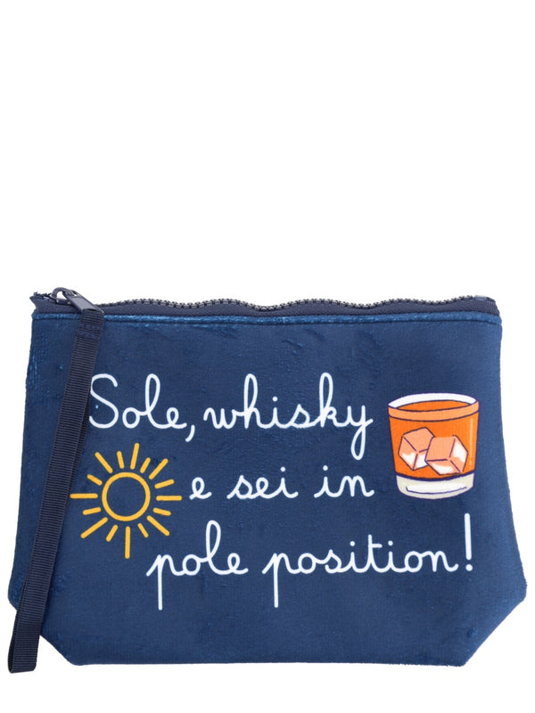 Aline Clutch Bag Blue Rubber Handbags