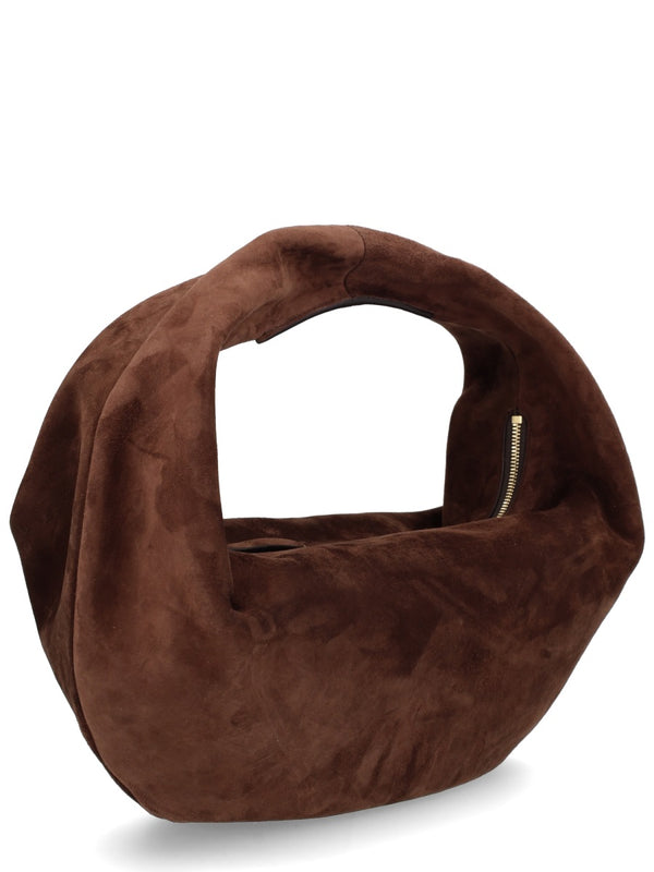 Olivia Bags Brown Calf Leather Handbags