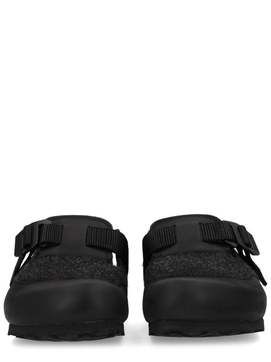 Sandalwood Boston Nova Grey Leather Felt Sandal
