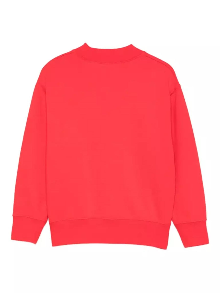 Jersey With Logo, Red Cotton Sweatshirts