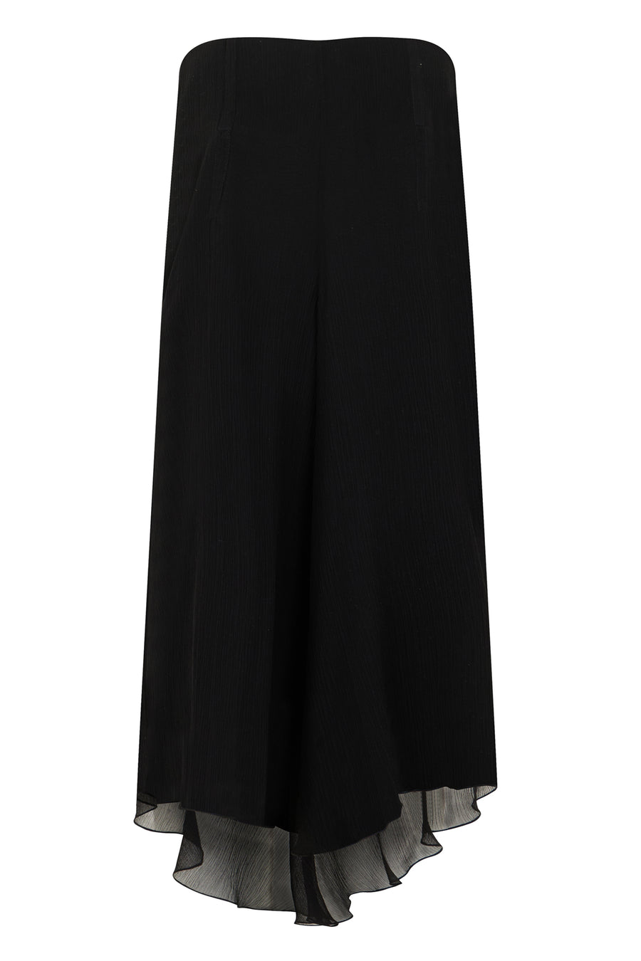 Skirt, Flared Midi Cotton Black