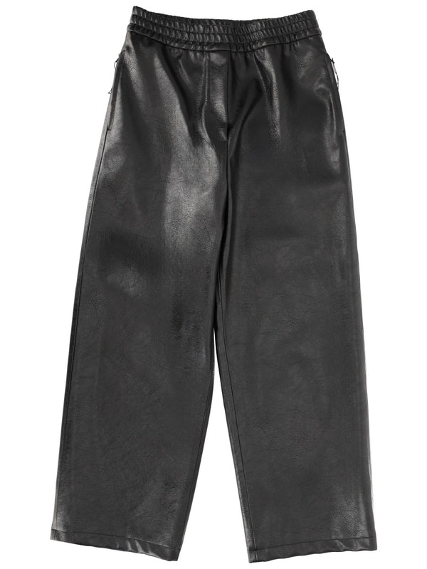 Jogger Pants Black Viscose Trousers