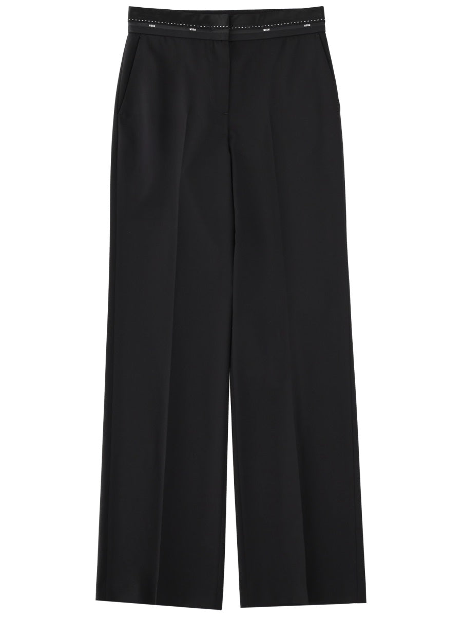 Cool Wool Pants Black Trousers