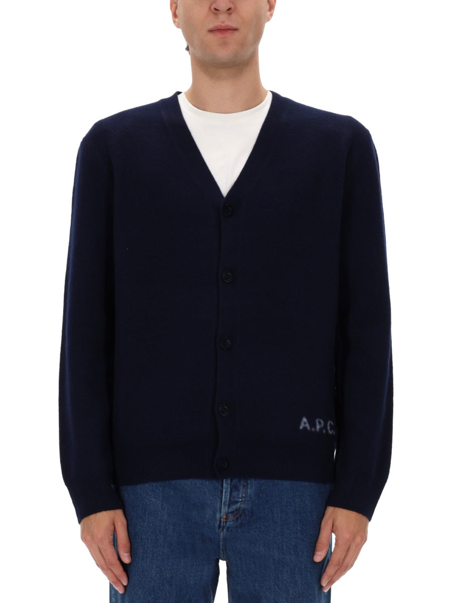 Cardigan Kenny Blue Virgin Wool Jumpers