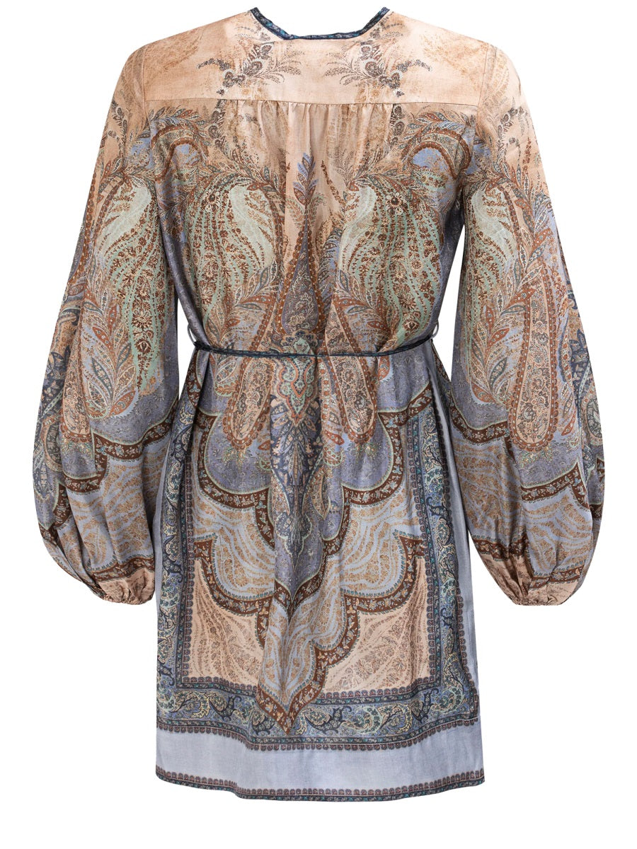 Multicolour Silk Tunic Dress