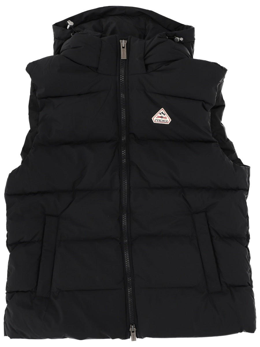 Spoutnic Vest Black Polyester Waistcoats & Gilets