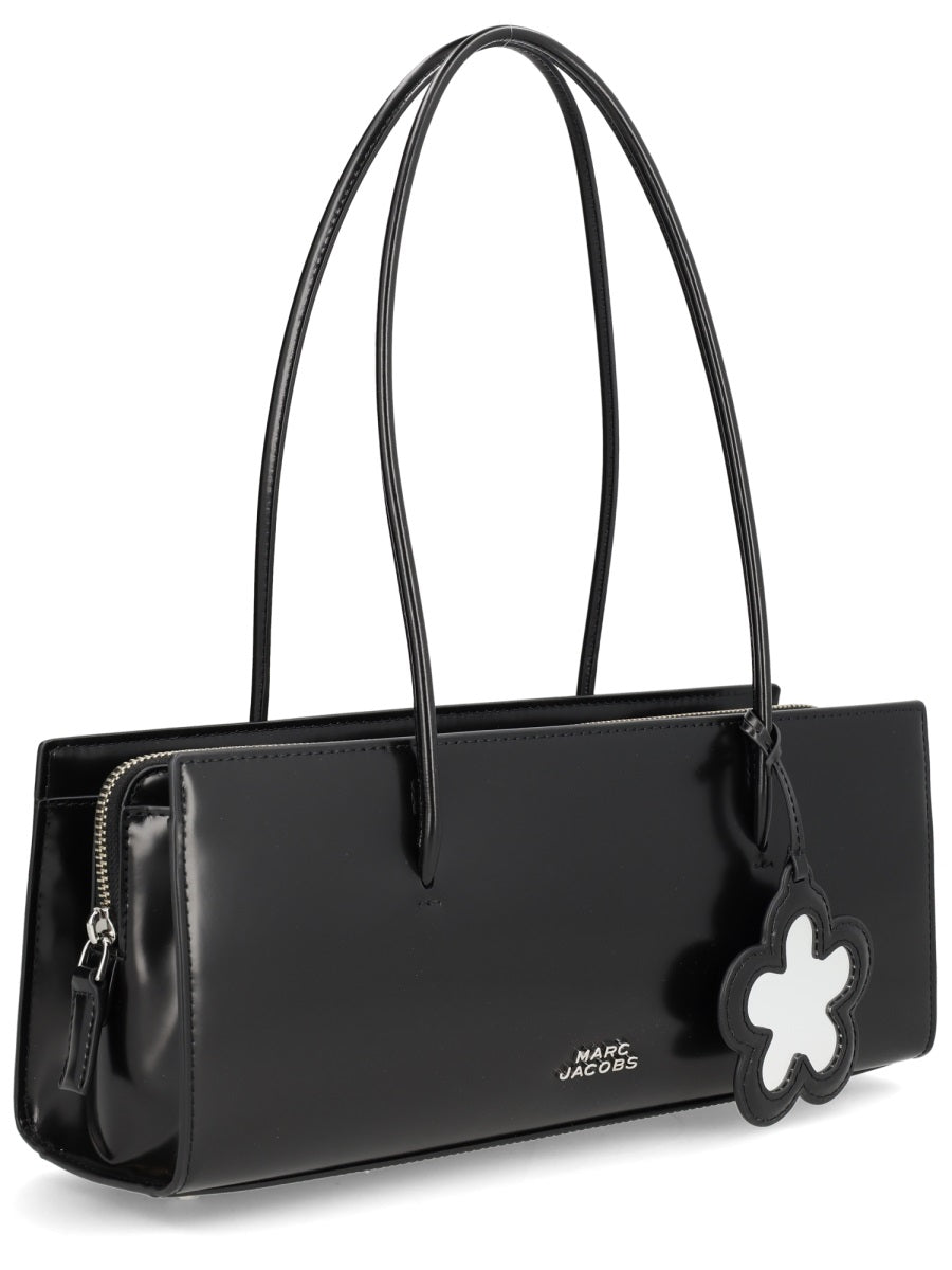Satchel Bag The Glam Mirror Black Leather Cow Shoulder