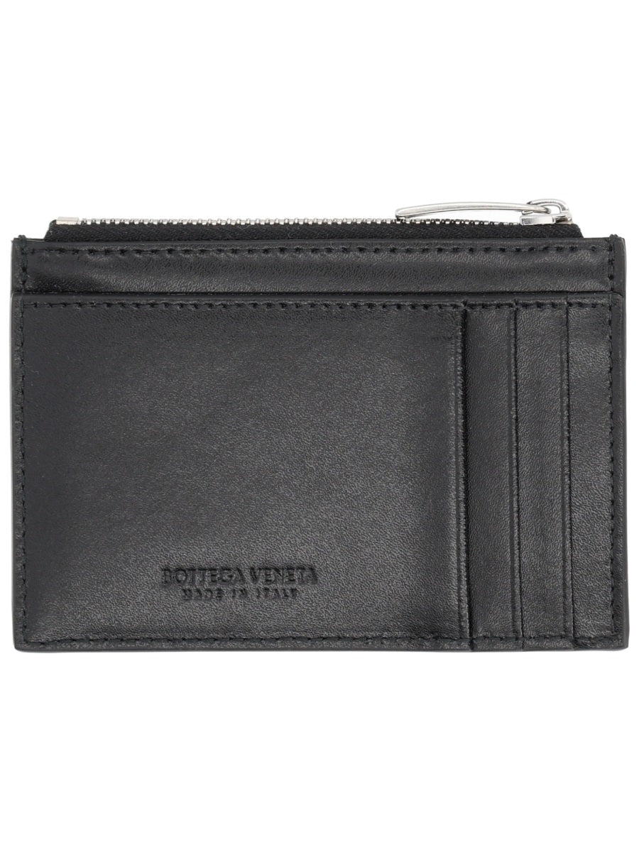 Card Holder Cassette Zipped Black Leather Wallets & Purses