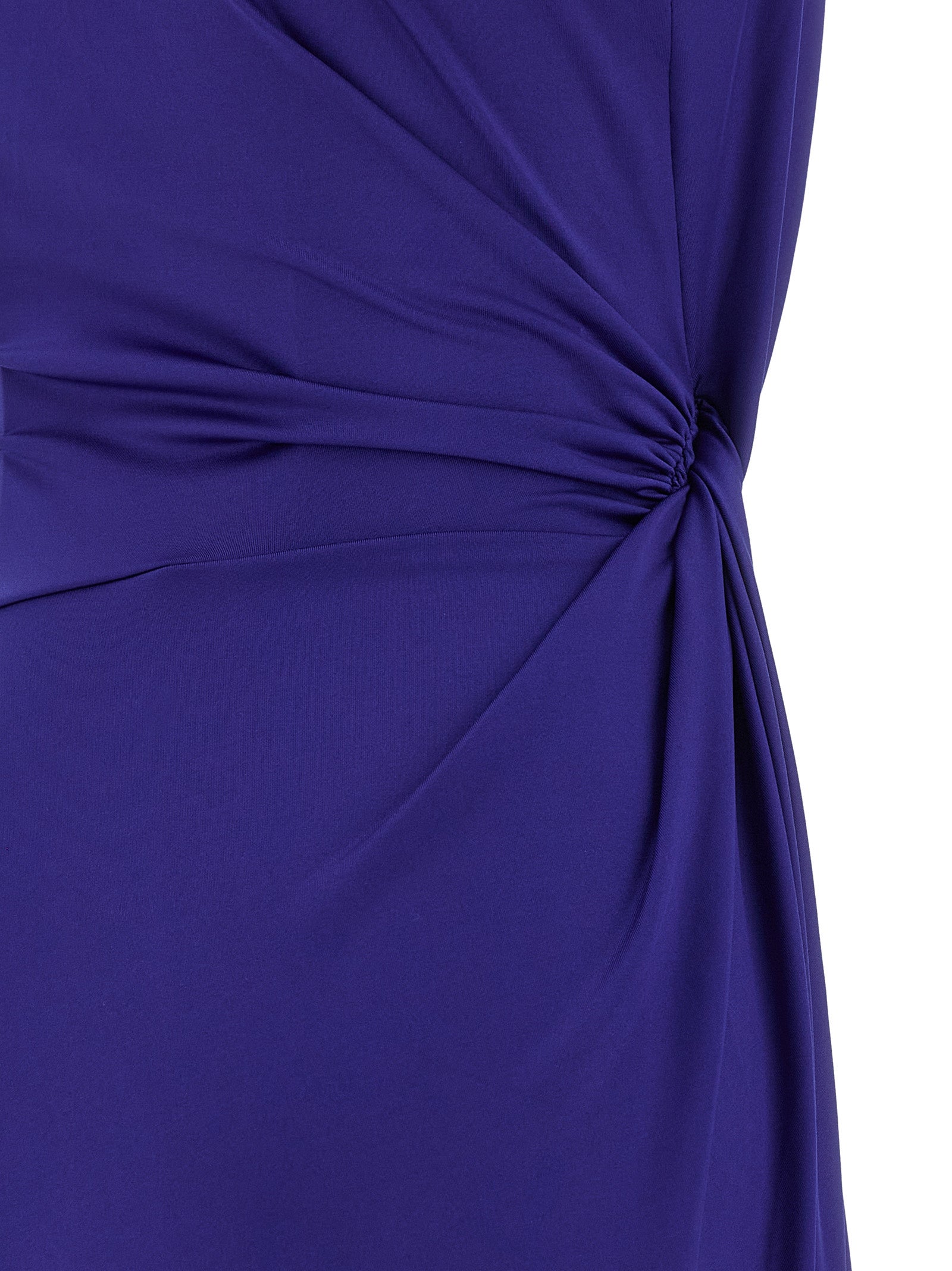 Fluid Drape dress Blue Polyester Elastane