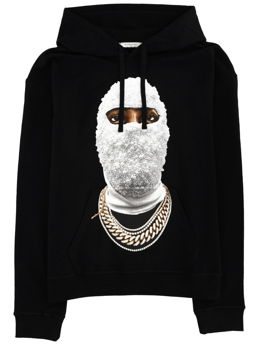 Printed Cotton Sweatshirt Black Sweatshirts