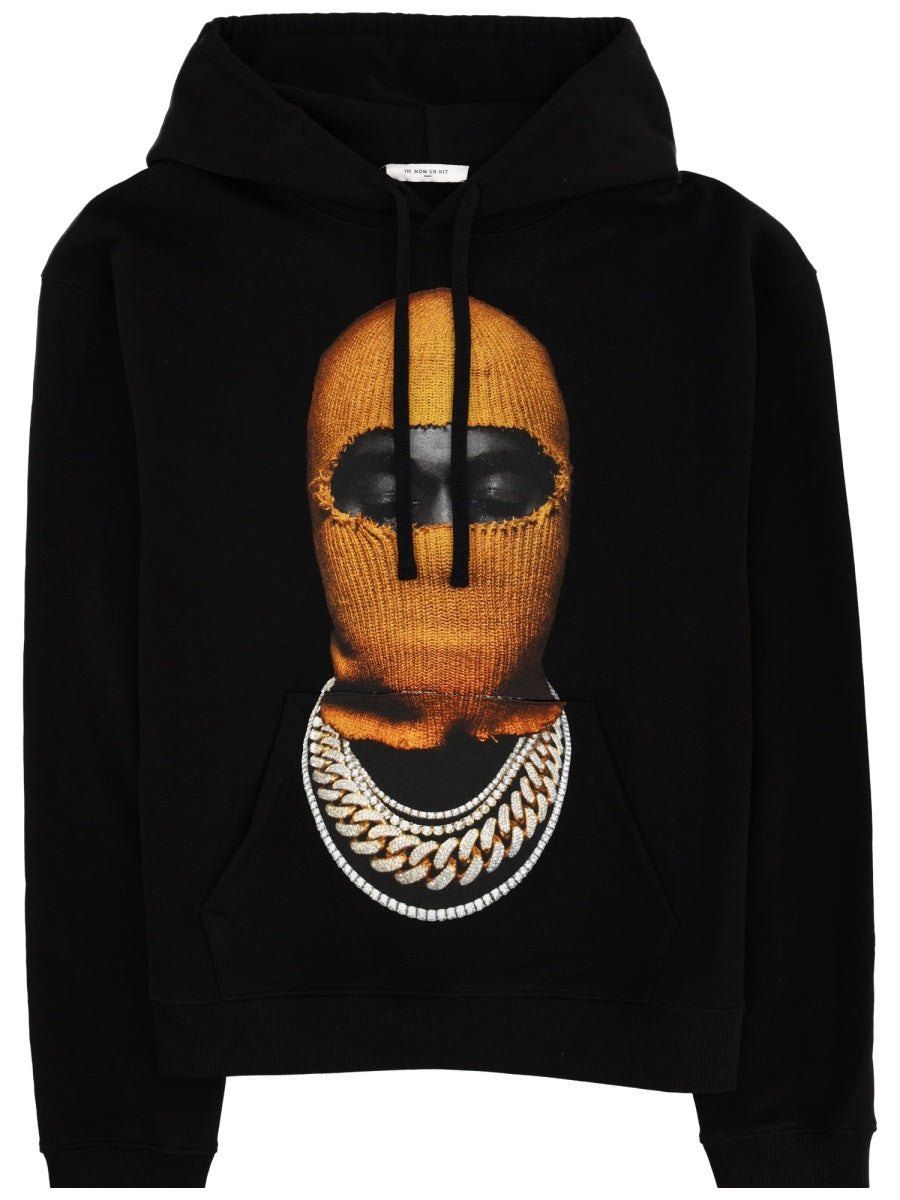 Black Printed Sweatshirt Cotton Sweatshirts
