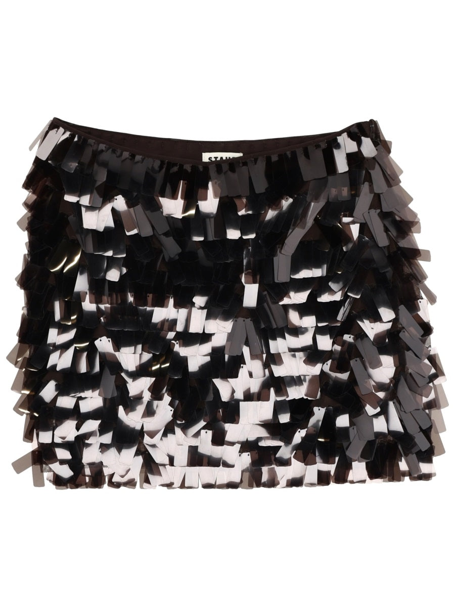 Brown Miniskirt Polyester Skirt
