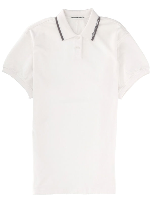 Miniabito Polo White Cotton Dress