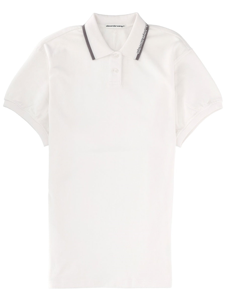 Miniabito Polo White Cotton Dress