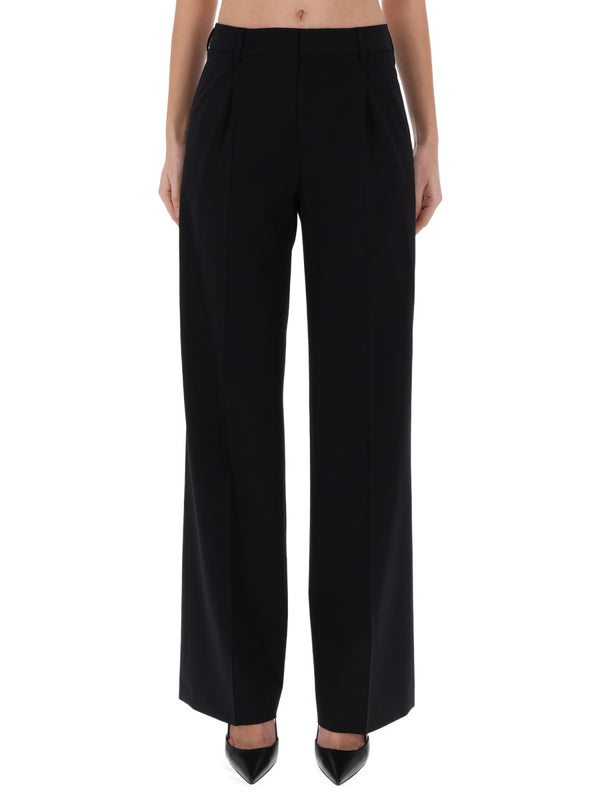 Lola Pants Black Virgin Wool Trousers