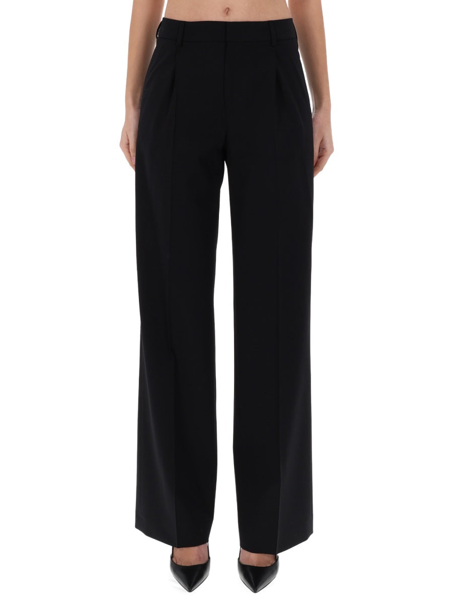 Lola Pants Black Virgin Wool Trousers
