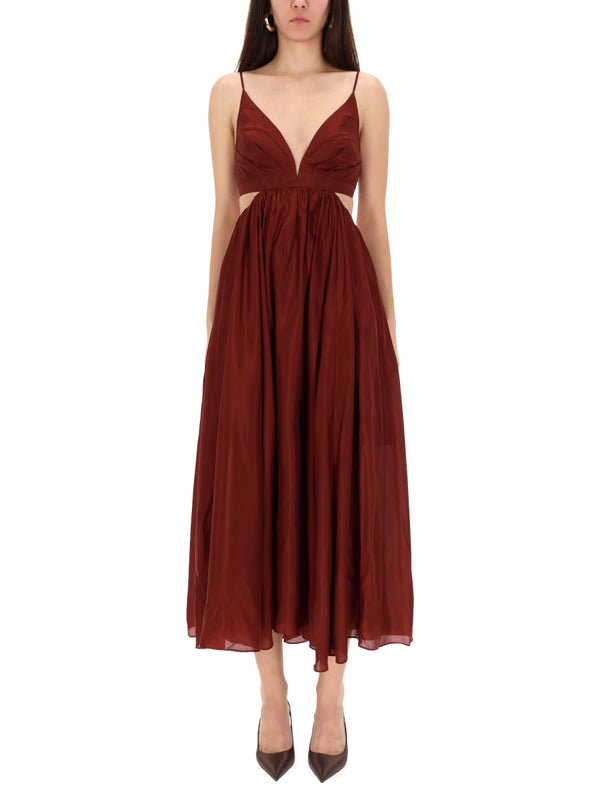 Long Dress Wanderlust Silk Bordeaux