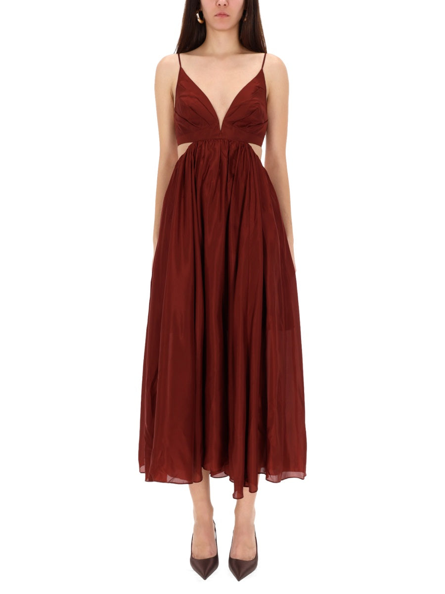 Long Dress Wanderlust Silk Bordeaux