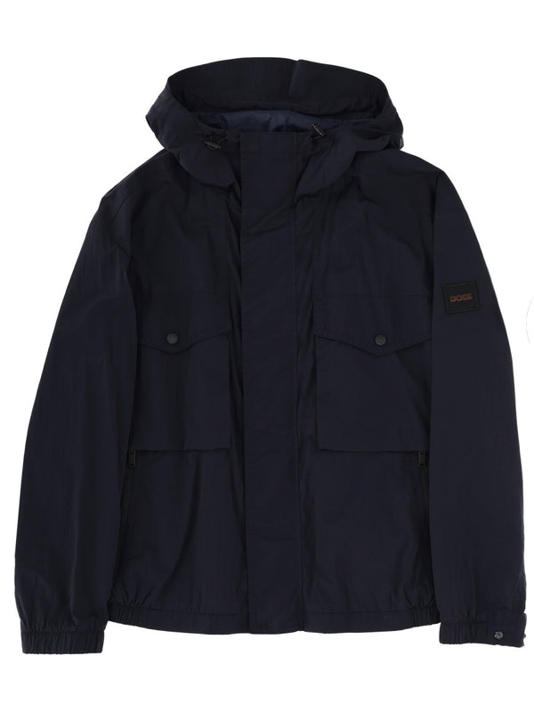 Relaxed Fit Jacket Blue Polyamide