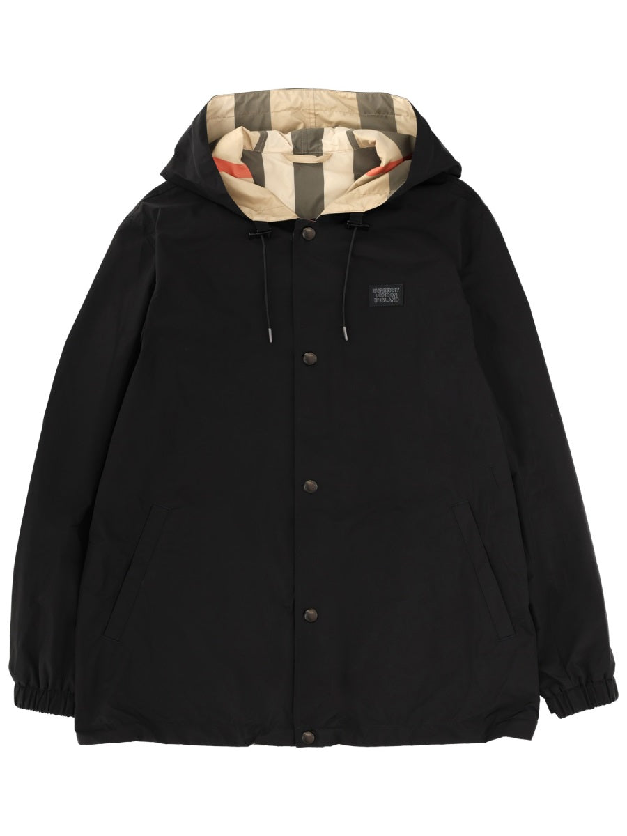 Reversible Check Jacket Black Polyester