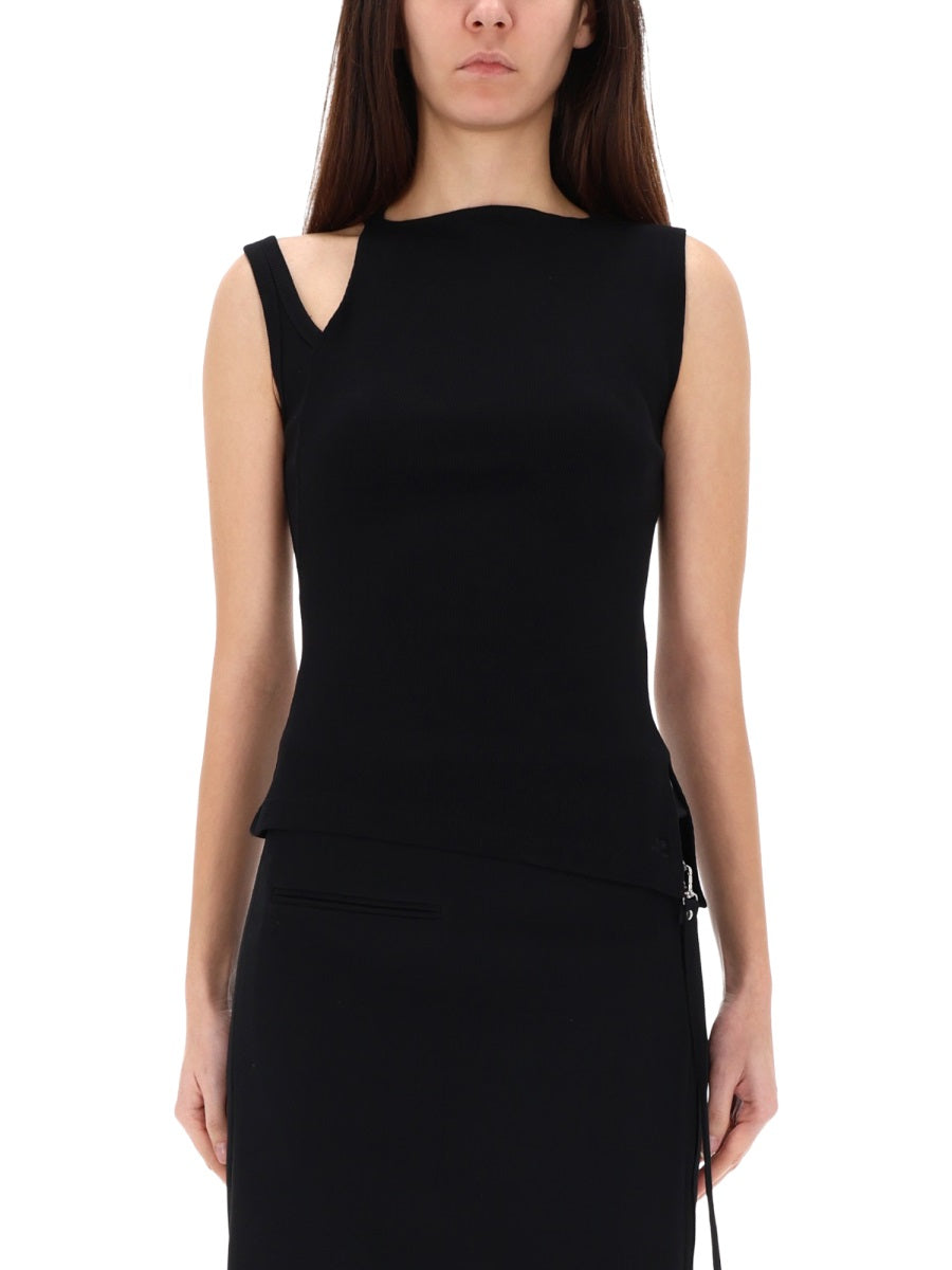Oblique 90s Top Black Cotton Tops