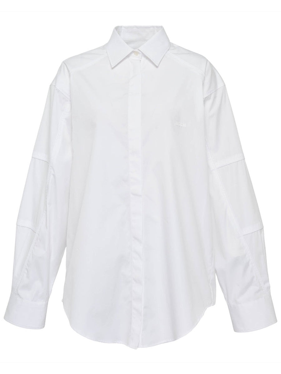 Shirt With Logo White Cotton